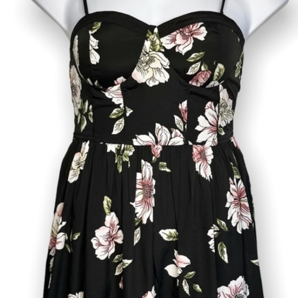 Floral Black Dress